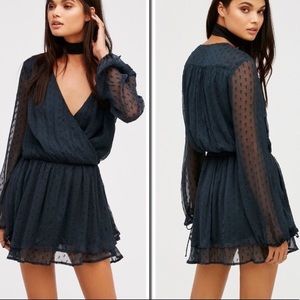 Free People green Dahlia dropwaist dress NWT M